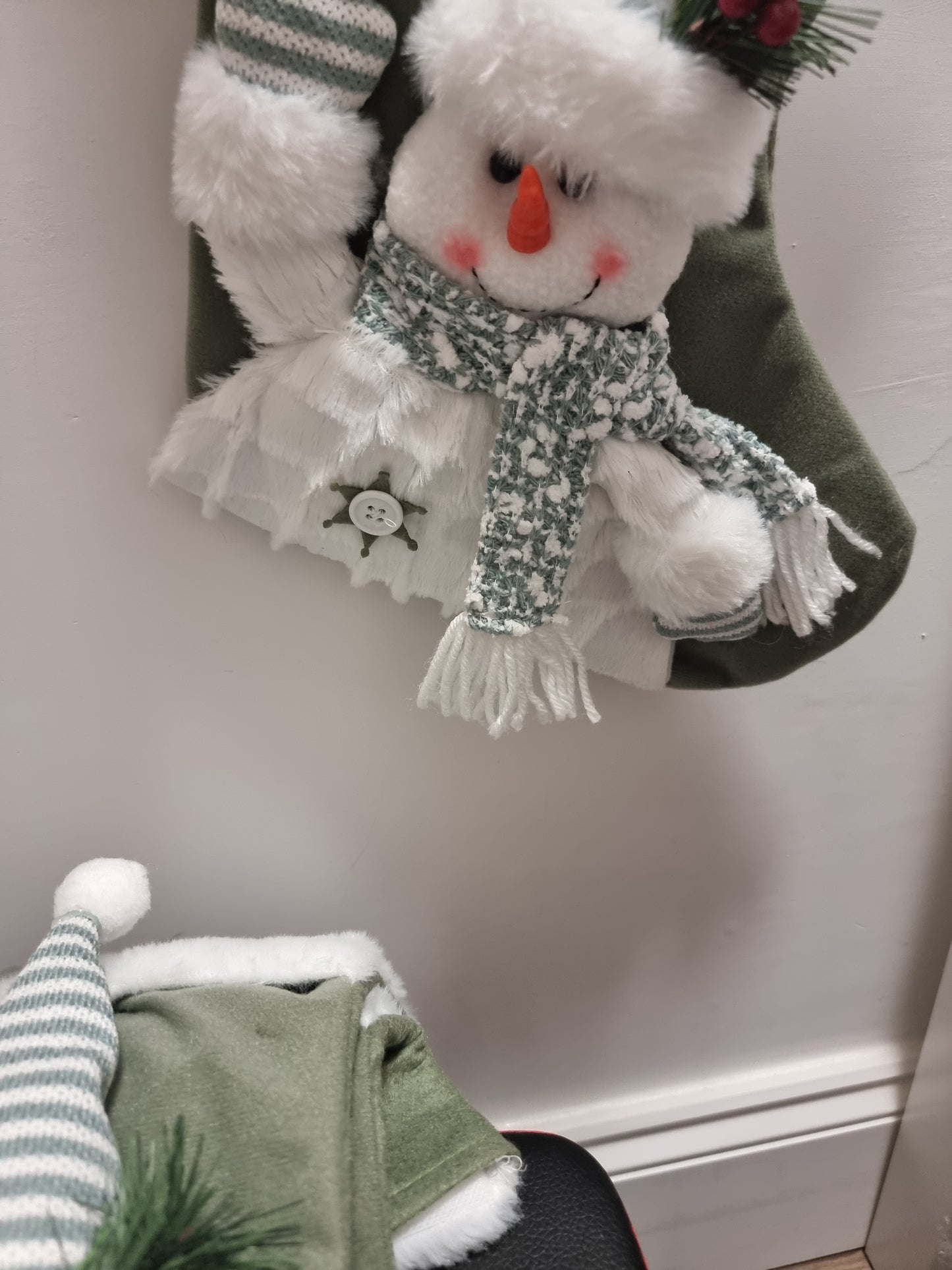 Christmas Stocking Hanging Decoration in 3D Snowman Design