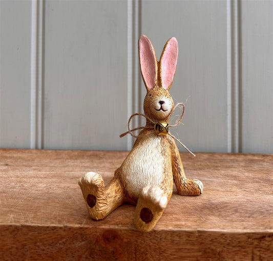 Cute Sitting Rabbit Ornament Light Brown